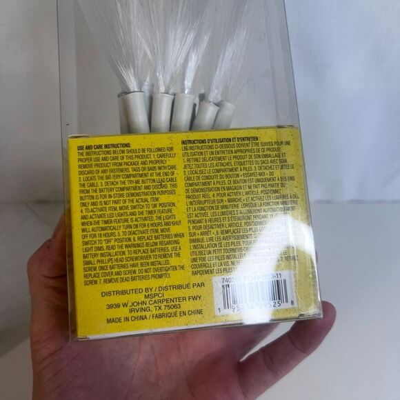 2 Pack NEW Ashland Fiber Optic String Lights Warm White 4.5FT-10 Lights EACH - Picture 5 of 9